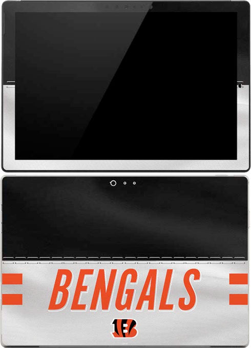 NFL Cincinnati Bengals White Striped Surface Pro 4 Skin